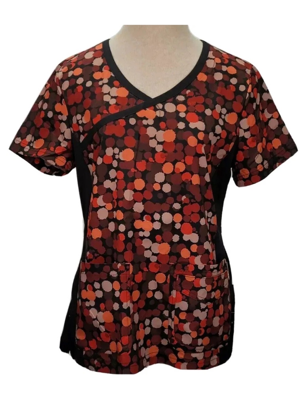 Koi Raquel Color Splash Scrub Top